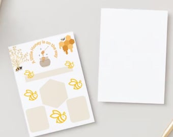 Babyshower-inbjudan - Lite honung är på väg (personifiera)
