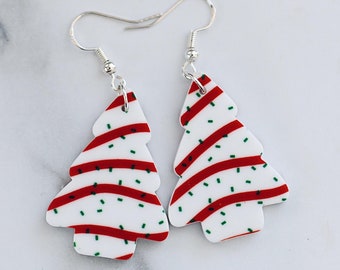 Christmas Tree Cake Earrings