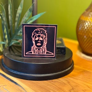 Neon David Bowie Ziggy Stardust Vinyl Sticker