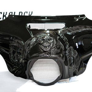 Harley-Davidson fairing batwing with ghosted Grim Reaper