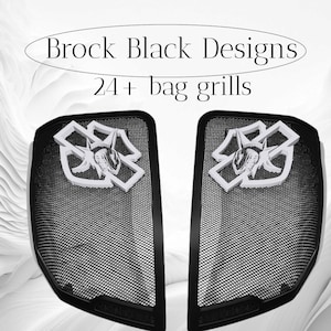 24+ 3D shark emblem bag speaker grills
