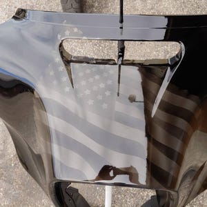 Harley Davidson ghosted American flag batwing fairing