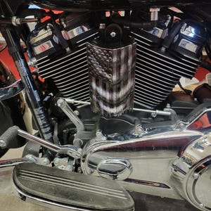 Custom horn cover with 3D draped American flag