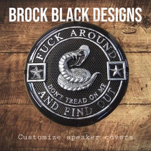 3D Don&#39;t Tread on me speakers covers set