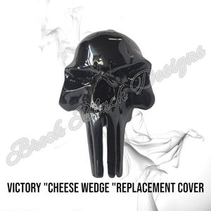 Custom Victory and quotcheese wedge &quot replacement cover with 3D Punisher skull blacked out