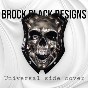 Custom side-mounted horn cover with 3D screaming skull