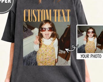 Camiseta vintage personalizada con foto y nombre, camiseta con foto personalizada, camiseta con imagen personalizada, camiseta personalizada, tu camiseta con foto, camiseta con foto familiar