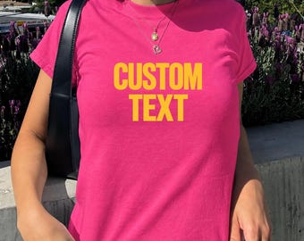 Custom Text Concert Shirt, Personalized Text Tee, Concert Outfit