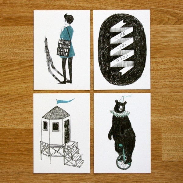 Black & Blue - postcard set (LAST ONE)