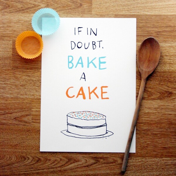 Bake a Cake screen-print