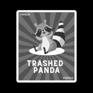 Camiseta do Panda Trashed, camiseta de bêbado, taco vs. burrito, camiseta de animal engraçado, camiseta de jogo de cartas, camiseta com estampa de guaxinim