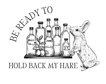 Funny Rabbit Graphic Tee - Animal Lover Drinking Shirt