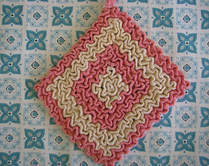 CUTE Vintage Crochet Pot Holder Trivet Etsy