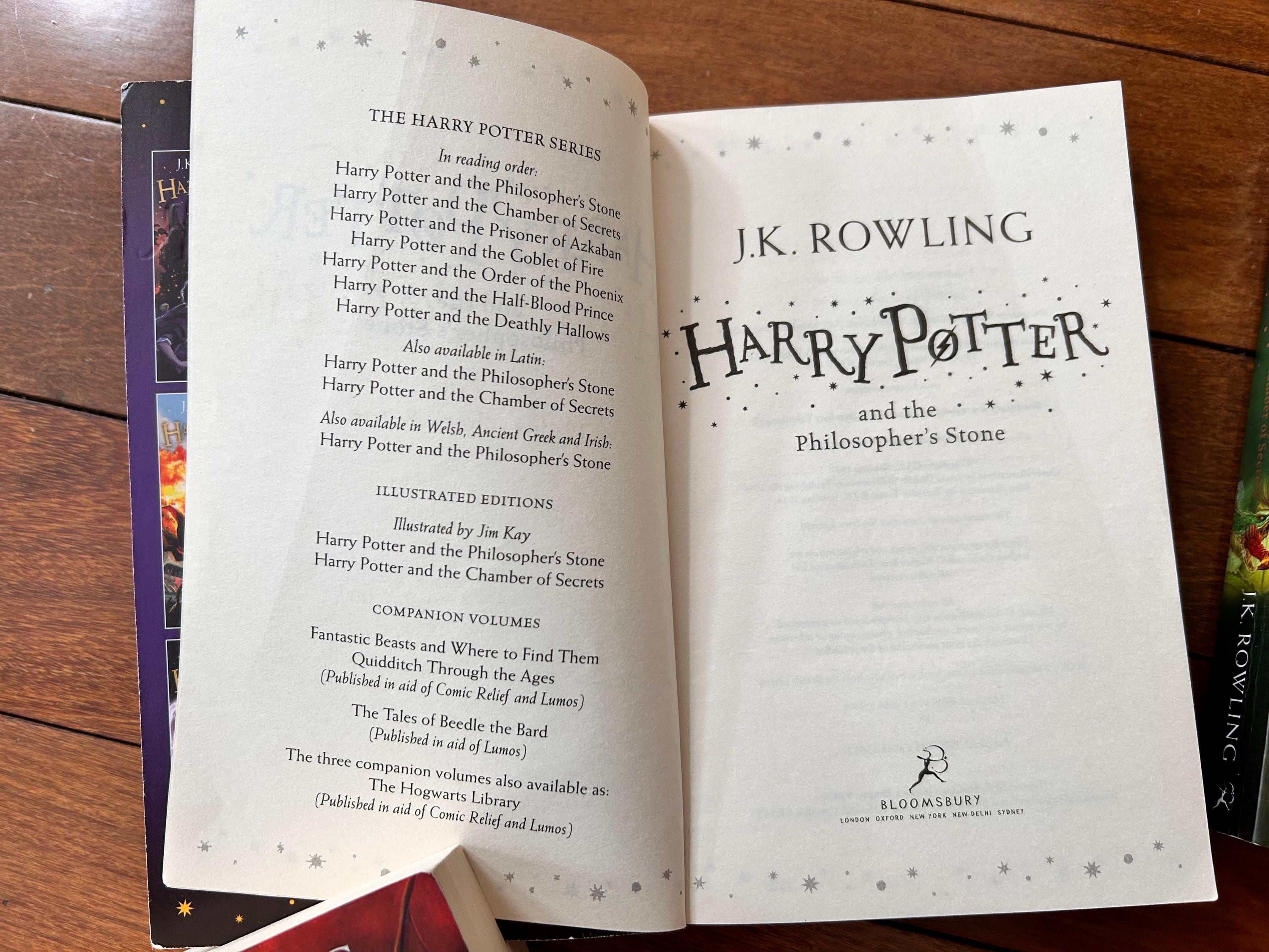 Harry Potter Complete 7‑book Set • Hardcover • Bloomsbury UK