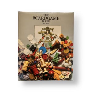 The Boardgame Book,  c1979, XL Size Hardcover Book, Illustration Book, Coffee Table Book, Vintage Art Book,
