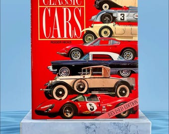 Classic Cars Hardcover Book – Retro Automobile Photography, MCM Decor