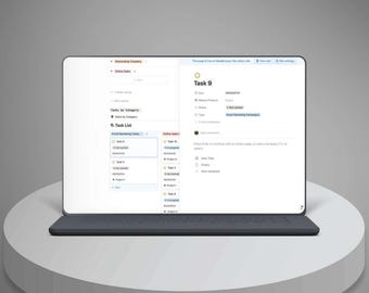 Project Progress Dashboard, Digital Notion Templates, Notion Planner