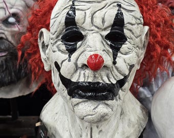 Máscara de látex para uso diario, de cara completa, de payaso, para llevar puesta o exhibir, decorativa.