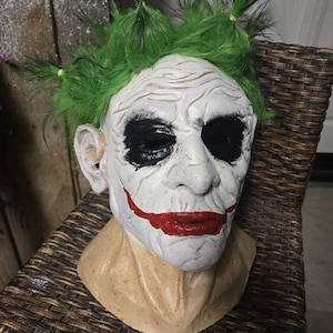 Máscara de látex para uso diario, de cara completa, de payaso, para llevar puesta o exhibir, decorativa.