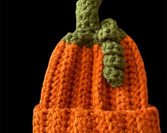 gorro de bebé de calabaza