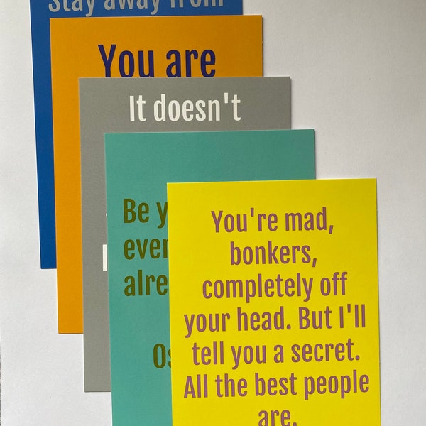 Five Clever Quips Postcards