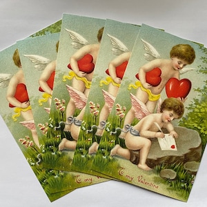 Vintage Reproduktion Valentinstag Postkarte