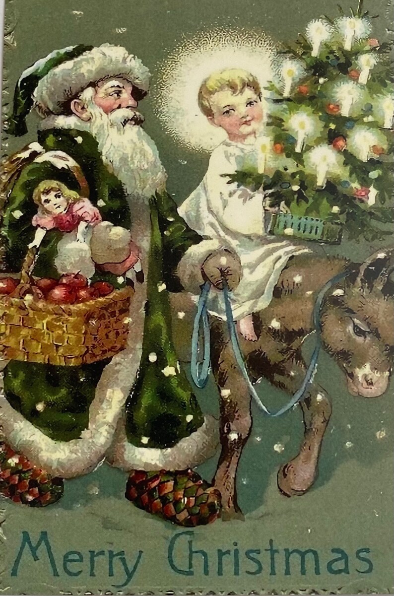 Santa Claus Postcards Retro Reproductions