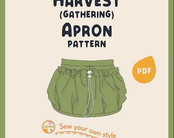 Harvest Apron PDF Sewing Pattern for Gardening and Gathering