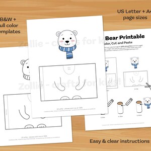 Polar Bear Toilet Roll Craft: Winter Cut & Paste Activity (digital ...