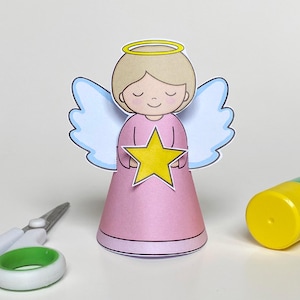 Angel Craft Printable: Cut and Paste DIY Ornament (Digital Download)