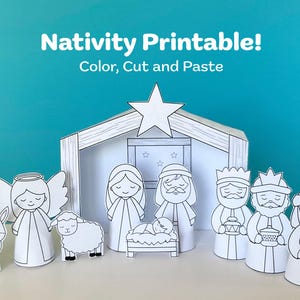 Printable Nativity Scene: Christmas Paper Dolls Craft (Digital Download)