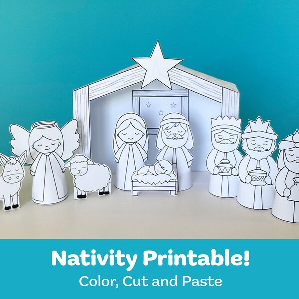 Printable Nativity Scene Etsy