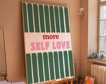 more self love | Digital poster to print | Wall decoration | Printable art download | digital print, poster, living room, dining room, print