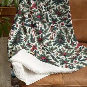 Christmas Blanket Christmas Village Home Decor Nostalgic Snowy Winter Trees Fleece Throw Christmas Gift Ideas Family Friends Host Coworkers