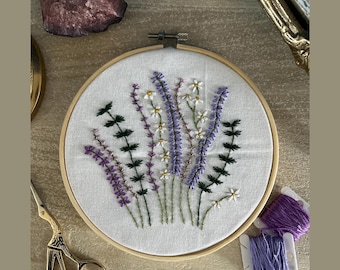 Lavender Finished Embroidery