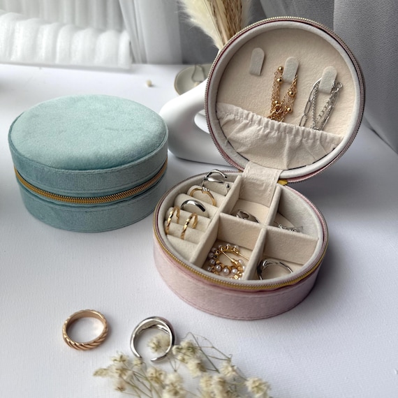 Custom Jewelry Box With Name or Initial, Personalized Travel Case