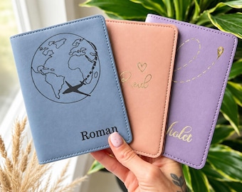 Personalized Passport Cover & Luggage Tag Set: Custom Travel Wallet, 9 design options