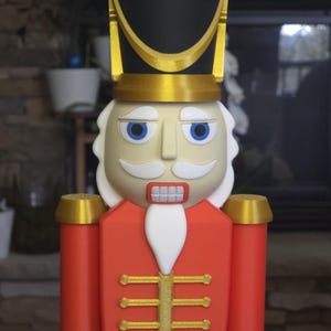 Nutcracker Soldier - 3D Printed Christmas Figure - Holiday Home Decor