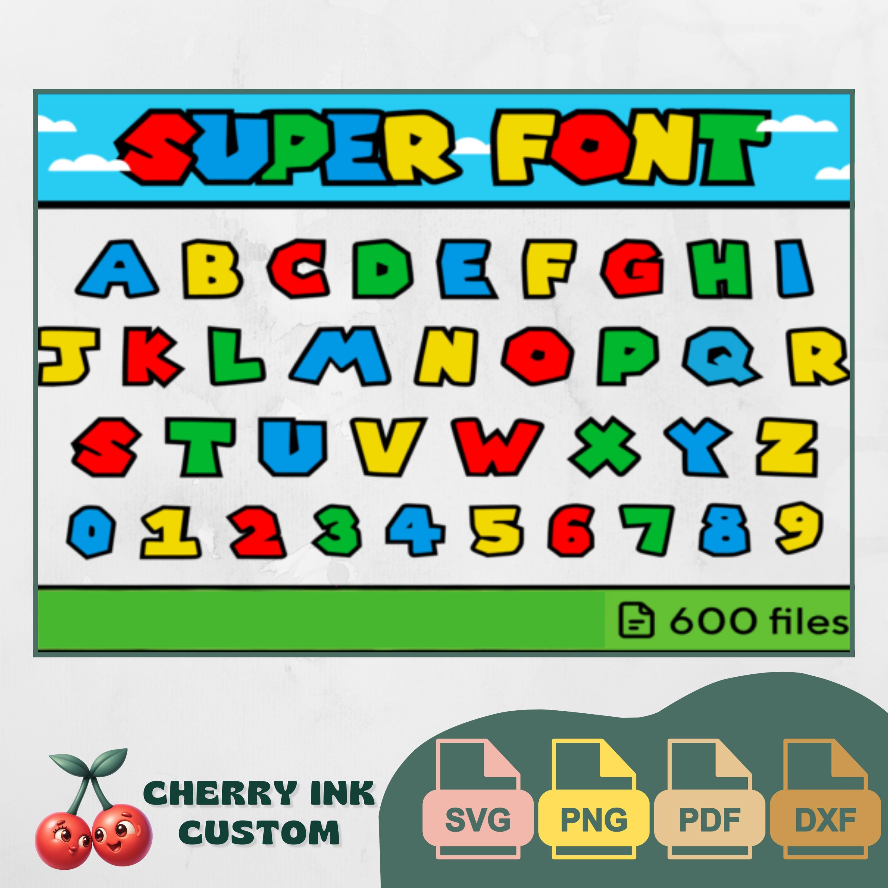 Super Font Alphabet Video Game Inspired Font Digital Download