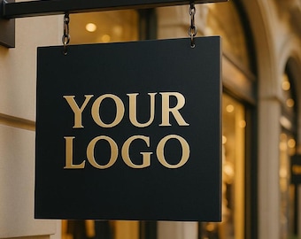 Custom Metal Blade Sign –Double Sided Outdoor Shop Sign with Logo – Hanging Business Sign for Storefront, Café, Bakery, Boutique, Shop decor