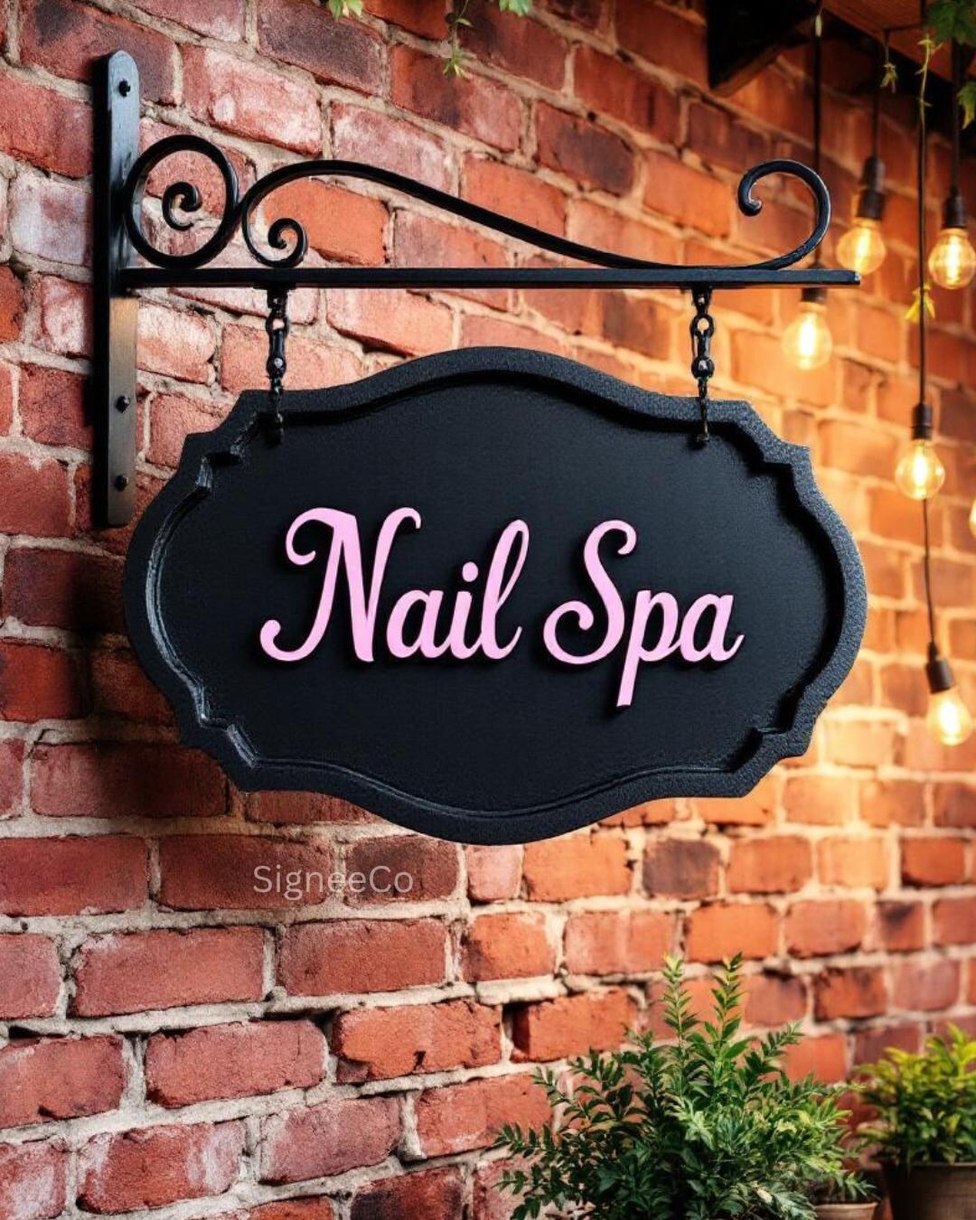 Outdoor Double Sided Sign - Custom Storefront Round Sign - Round Blade ...