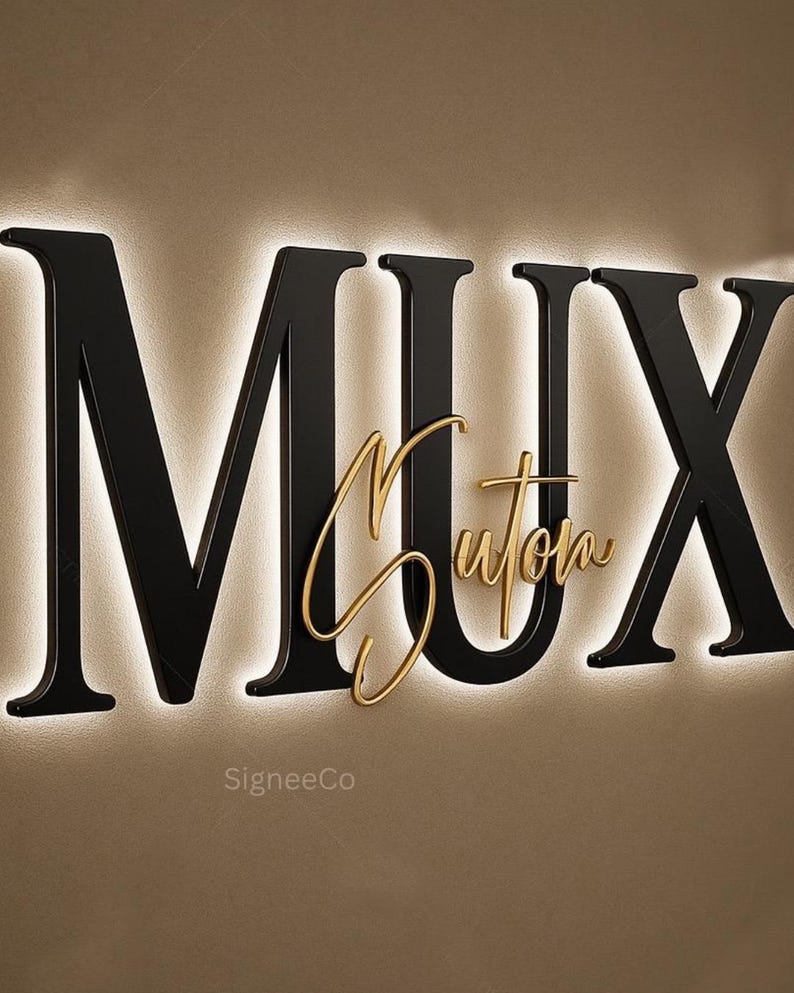 Custom Metal Logo Sign | Laser Cut Stainless Steel Sign | Brushed ...