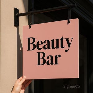 Custom Blade Sign for Shops & Businesses, Double-sided Metal Sign, Wall Mounted Commercial Sign, Custom Round Hanging Sign, Outdoor Signage