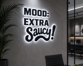Custom Metal Logo Sign | Laser Cut Stainless Steel Sign | Brushed Office Wall Sign | Reception Signage | Business Logo Sign, Shop signs