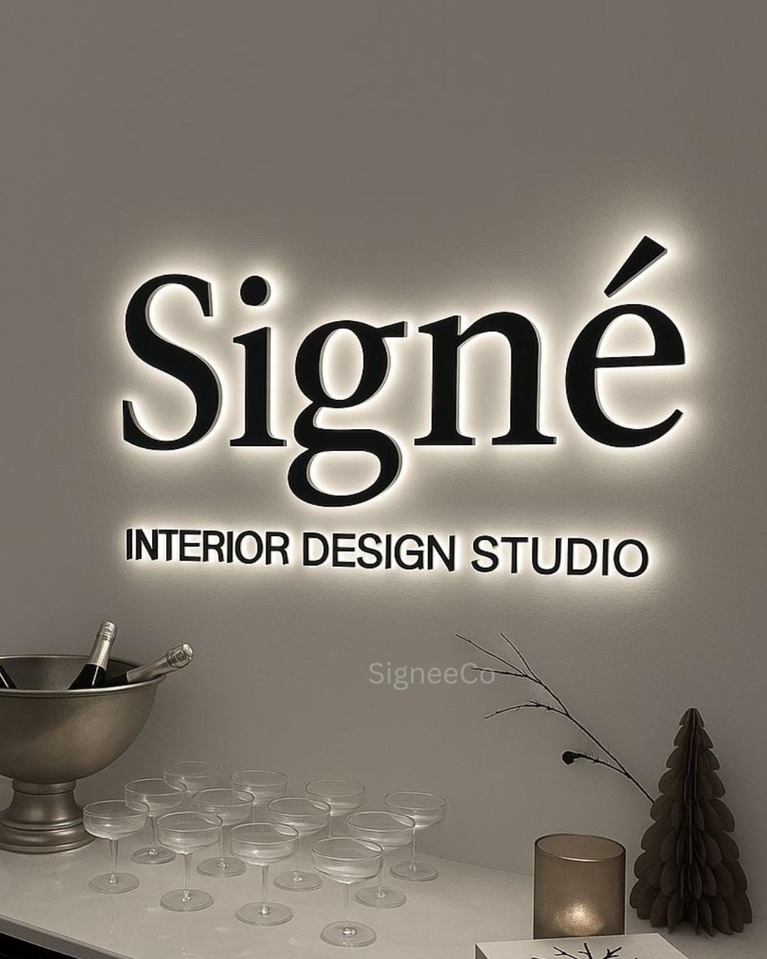 Custom Metal Logo Sign | Laser Cut Stainless Steel Sign | Brushed ...