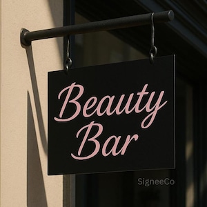 Custom Two-Sided Metal Blade Sign: Outdoor Shop Logo Display