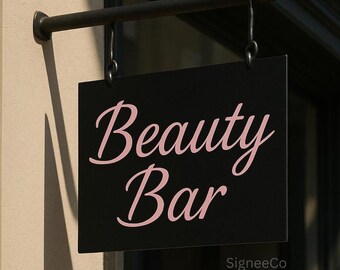 Custom Two-Sided Metal Blade Sign – Outdoor Rectangular or Square Wall Sign for Shops, Small Business & Logo Display, Double Sided Sign