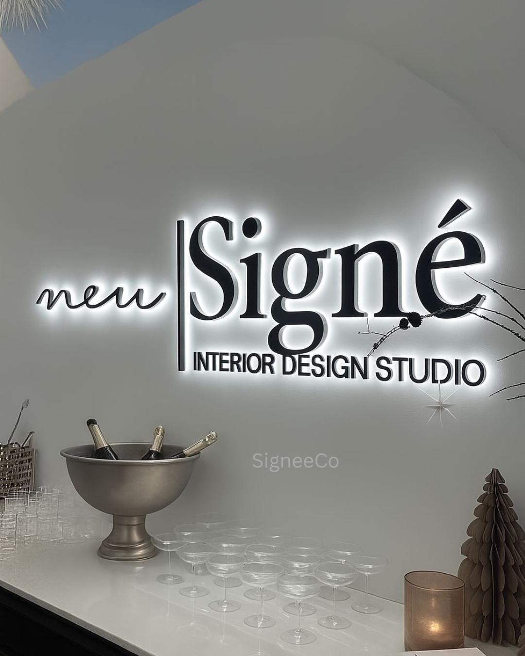 Custom Metal Logo Sign | Laser Cut Stainless Steel Sign | Brushed ...
