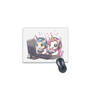 Kleines Gamer-Einhorn-Mauspad. Koop-Modus aktiviert!