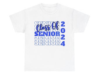 Blue Senior Class of 2024 Graduation T-shirt